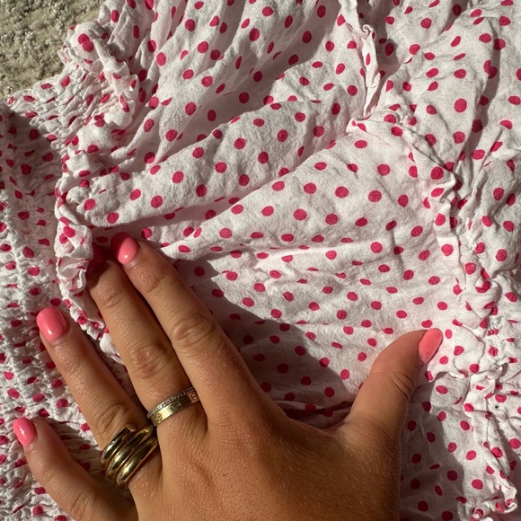 Red and white polka dot set - Picture 2 of 2